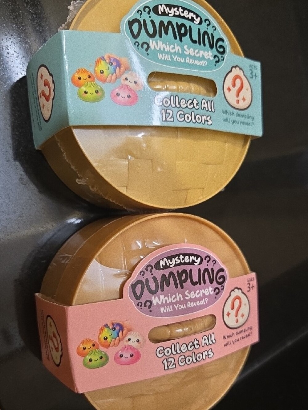 2 Mystery Dumplings Pink And Blue Label - Beige - Surprise Squishies NIP 2026